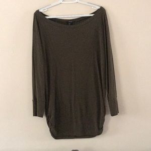 Forever 21 Olive Green Off-Shoulder Tunic